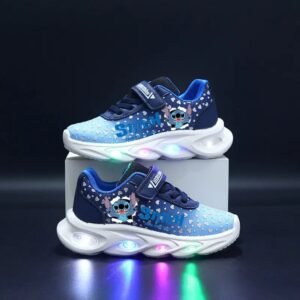 Chaussures Stitch Sport LED Enfant – Baskets Bleues Lumineuses